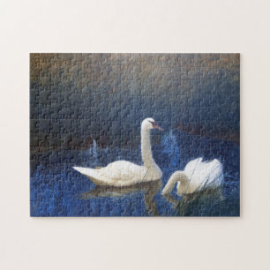 Puzzle Cygnes en roseaux, Bruno Liljefors