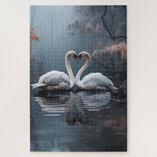 Puzzle Cygnes ensemble pour toujours (Vertical)