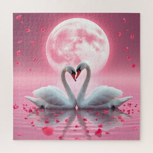 Puzzle Cygnes sur un lac (Vertical)