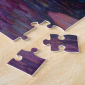 Puzzle Cygnet blanc avec Roses violets (Côté)