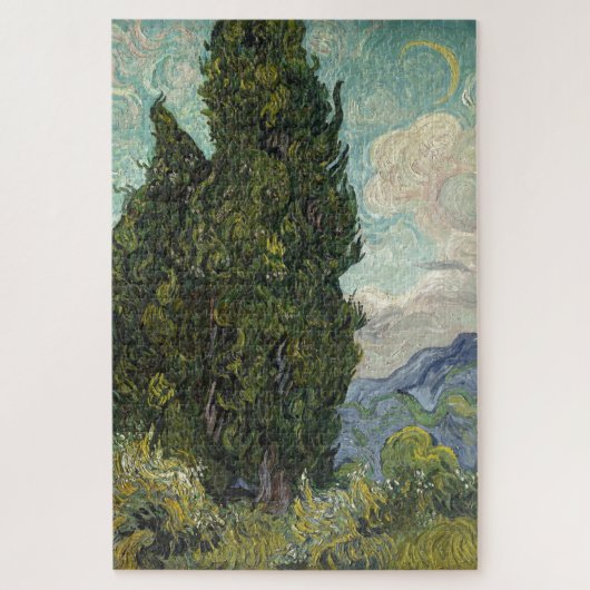 Puzzle Cyprès par Van Gogh Peinture Art (Vertical)