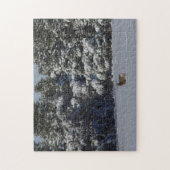 Puzzle D17 Cerf Mule en neige (Vertical)