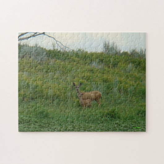 Puzzle D5 Mule Deer Doe et Fawn (Horizontal)
