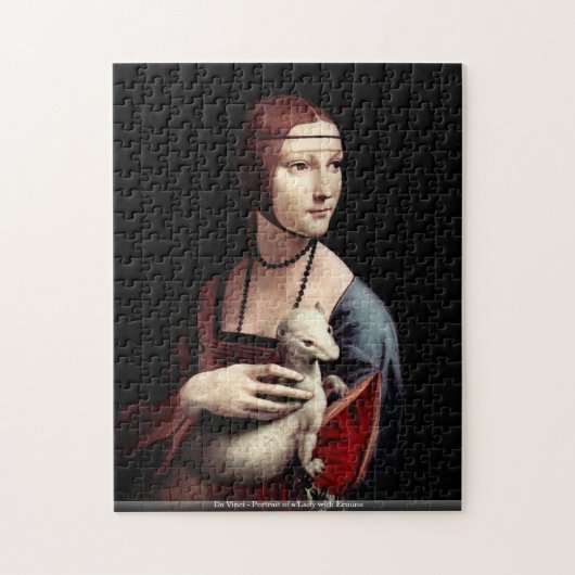 Puzzle Da Vinci - portrait de Madame avec la hermine (Vertical)