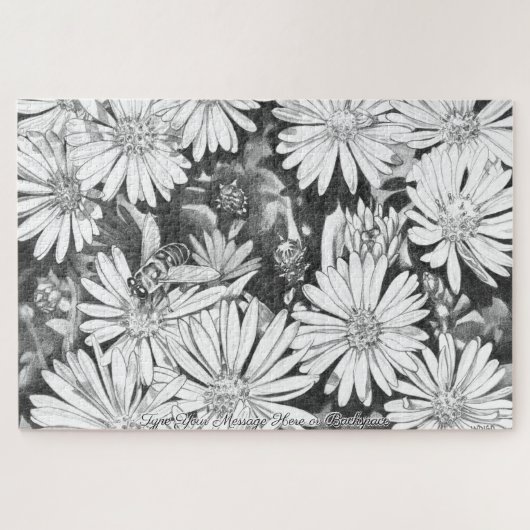 Puzzle d'abeilles de miel Puzzles d'art de fleurs  (Horizontal)