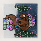 Puzzle Dachshund (Horizontal)