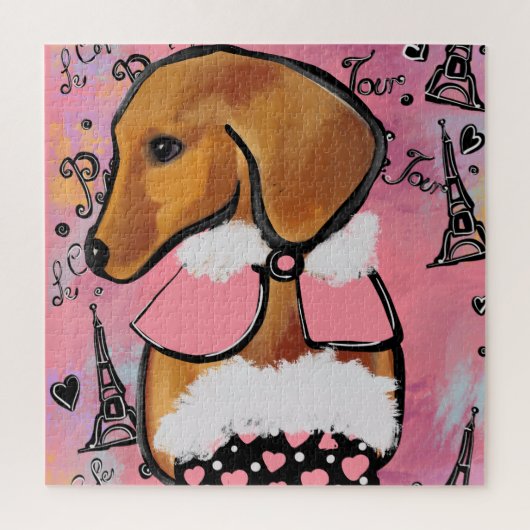 Puzzle Dachshund (Vertical)