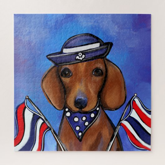 Puzzle Dachshund (Vertical)