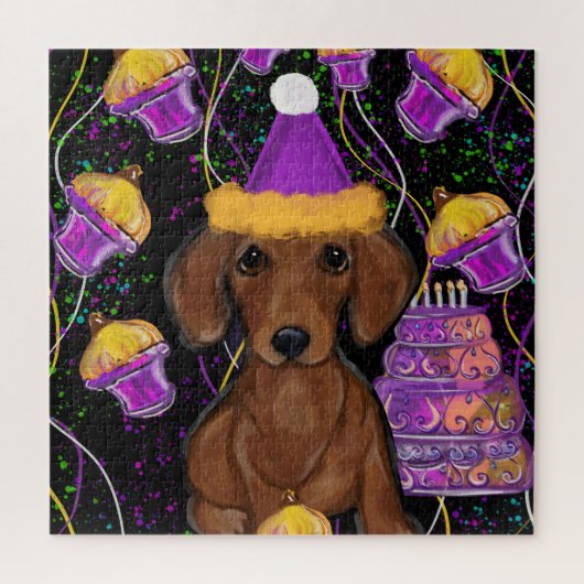 Puzzle Dachshund (Vertical)