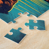 Puzzle Dachshund avec lunettes de soleil sur une plage tr (Côté)