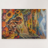 Puzzle Dachshund Chien Moisson Automne Thanksgiving (Horizontal)