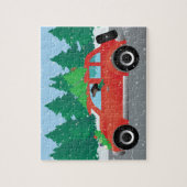 Puzzle Dachshund Chien voiture - Arbre de Noël en haut (Vertical)