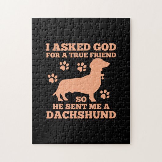 Puzzle Dachshund Est Mon Vrai Ami (Vertical)
