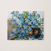 Puzzle Dachshund et Forget-Me-Nots (Horizontal)
