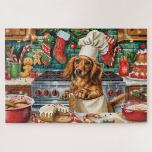 Puzzle Dachshund Gîtes : Noël festif
