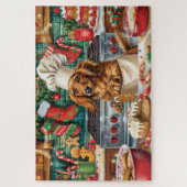 Puzzle Dachshund Gîtes : Noël festif (Vertical)