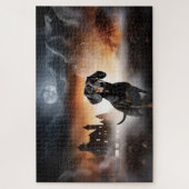 Puzzle Dachshund Halloween Épouvantable (Vertical)
