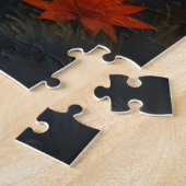 Puzzle Dachshund Haunted Pumpkin Patch Halloween Art (Côté)