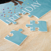 Puzzle Dachshund Joyeux Design d'anniversaire (Côté)