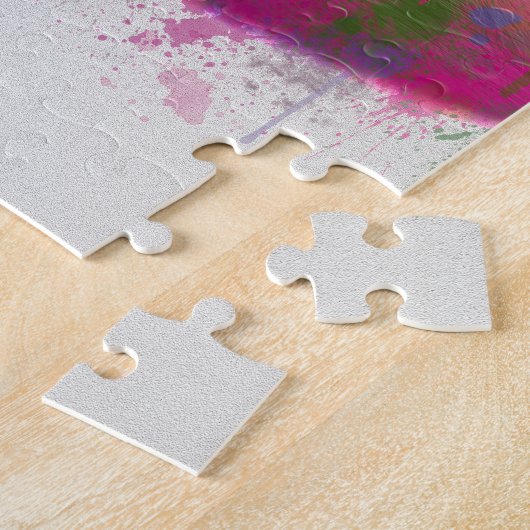 Puzzle Dachshund & Lunettes Rainbow Splash (Côté)