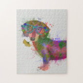 Puzzle Dachshund & Lunettes Rainbow Splash (Vertical)
