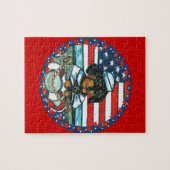 PUZZLE DACHSHUND NAVY (Horizontal)