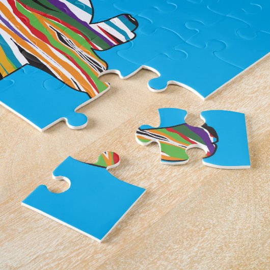 Puzzle Dachshund psychédélique (Côté)