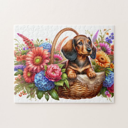 Puzzle Dachshund Puppy (Horizontal)