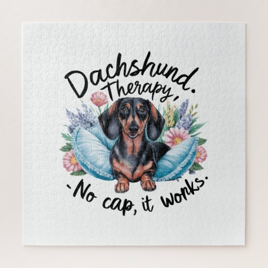 Puzzle Dachshund Therapy Pas de Casquette Il fonctionne (Vertical)