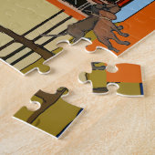 Puzzle Dachshunds at House Door, ajouter du texte (Côté)