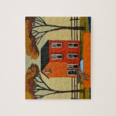 Puzzle Dachshunds at House Door, ajouter du texte (Vertical)