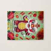 Puzzle d'activité de danse du lion pour enfants (Horizontal)