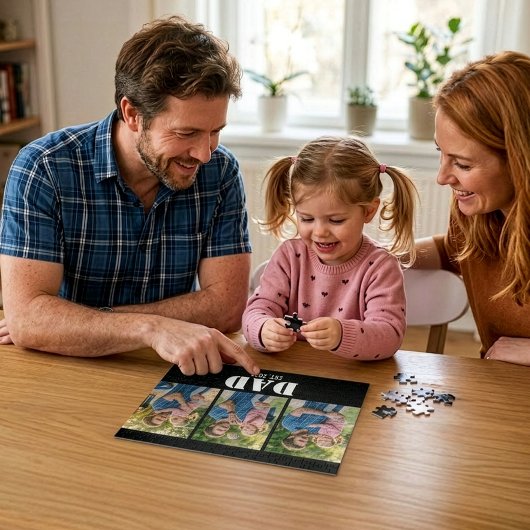 Puzzle Dad Established Bold White & Black Modern Font