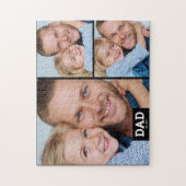 Puzzle Dad  Established Modern 3 Photo (Vertical)