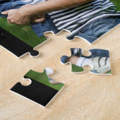 Puzzle Dad Established Modern Script 3 Photo Jigsaw (Côté)