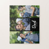 Puzzle Dad Established Modern Script 3 Photo Jigsaw (Vertical)