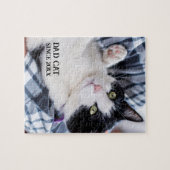Puzzle Daddy cat since Photo cute cat (Horizontal)