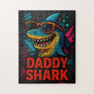Puzzle Daddy Shark Fêtes des pères cadeaux