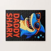 Puzzle Daddy Shark Fêtes des pères cadeaux (Horizontal)