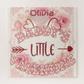 Puzzle Daddys Little Valentine Soft Blush Pink Rose Ivory (Vertical)
