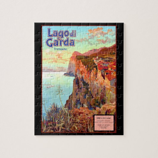 Puzzle d'affiche de voyage du lac de Garde (Vertical)