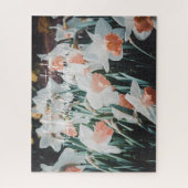 Puzzle Daffodiles d'orange blanc dans le jardin de printe (Vertical)