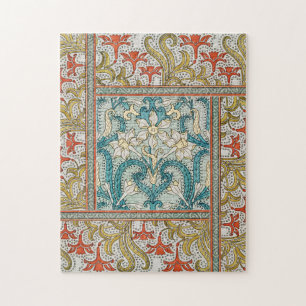 Puzzle Daffodique chintz papier peint à fleurs Art nouvea