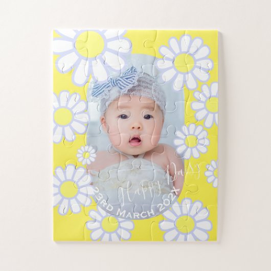 Puzzle Daisy Simple Photo Jaune Baby (Vertical)