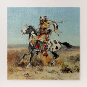 Puzzle « Dakota Chief » Art occidental de Charles M Russe