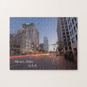 Puzzle d'Akron, Ohio avec la boîte-cadeau