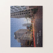 Puzzle d'Akron, Ohio avec la boîte-cadeau (Vertical)