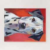 Puzzle Dalmatian Painting Dog Pet Watercolor (Horizontal)