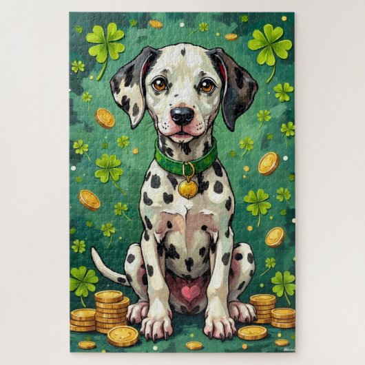 Puzzle Dalmatian St Patrick’s Day Lucky Dog (Vertical)