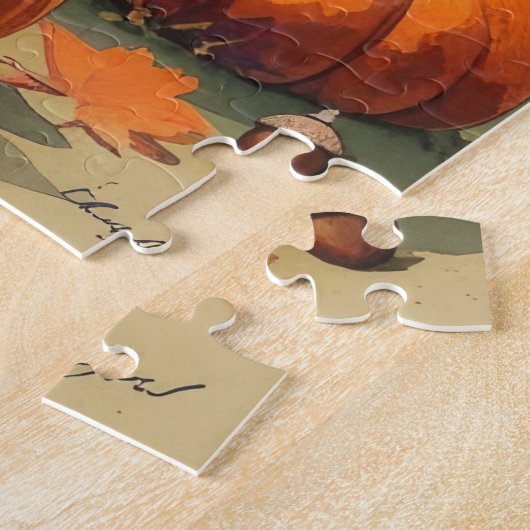 Puzzle Dalmatie En Automne Laisse L'Art Thanksgiving (Côté)